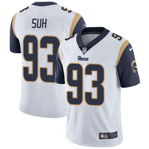 Nike Rams #93 Ndamukong Suh White Men's Stitched NFL Vapor Untouchable Limited Jersey - Click Image to Close